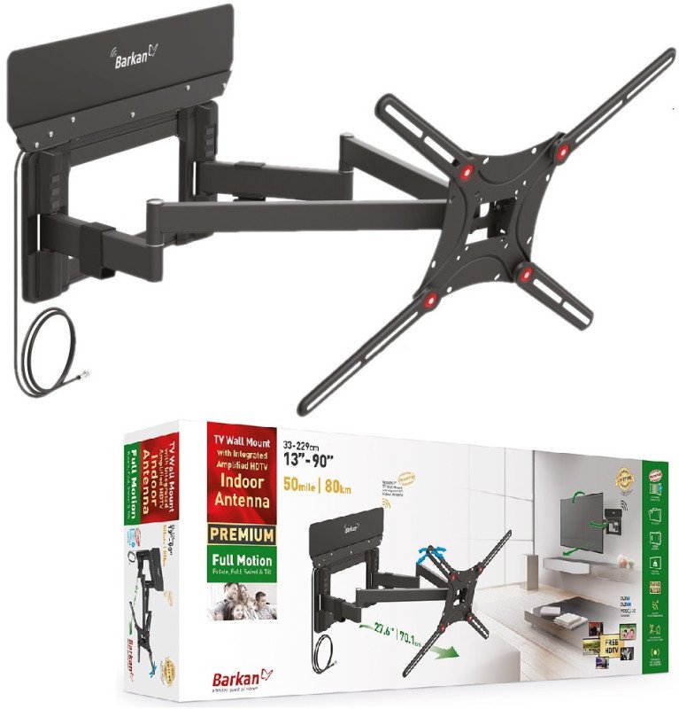 Barkan Uchwyt do Telewizora 13-90 Obrotowy z Anteną DVB-T2 25dB - BRK_783896