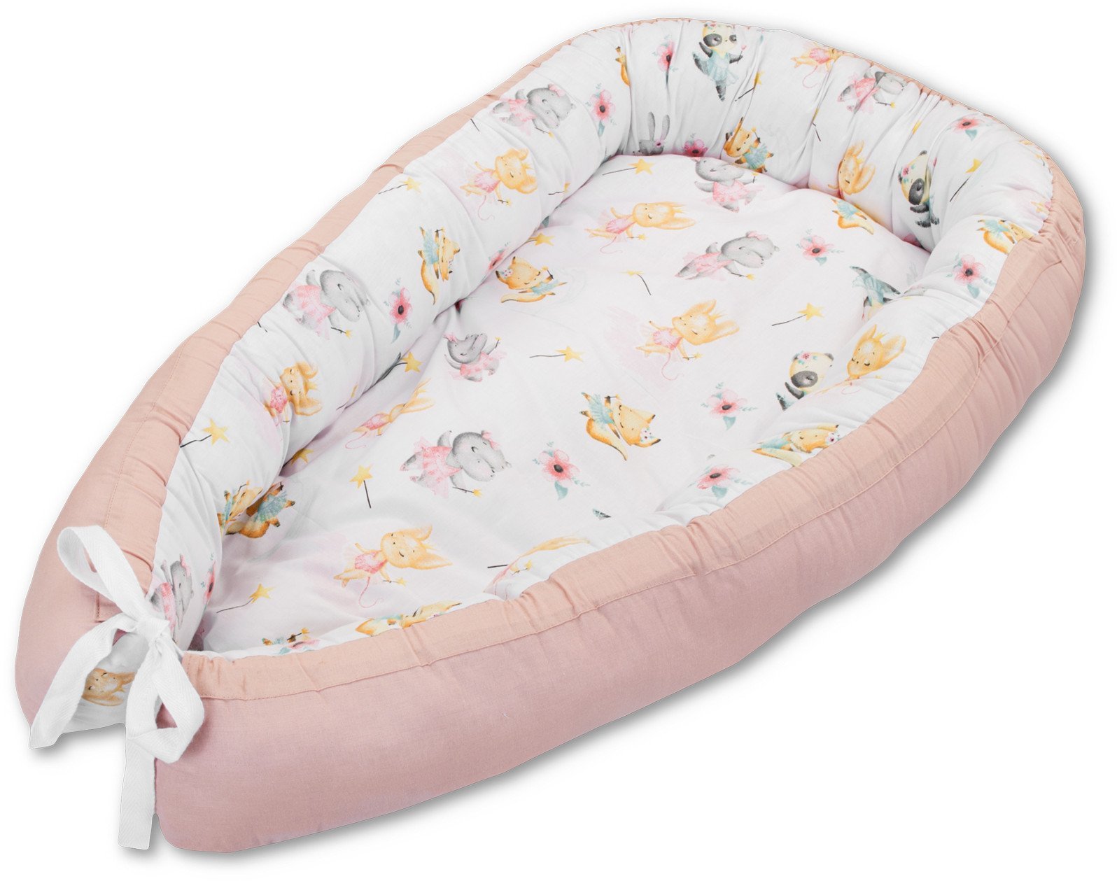 Lulando LULANDO BABYNEST 80 X 45 CM ROSA TANZERINNEN