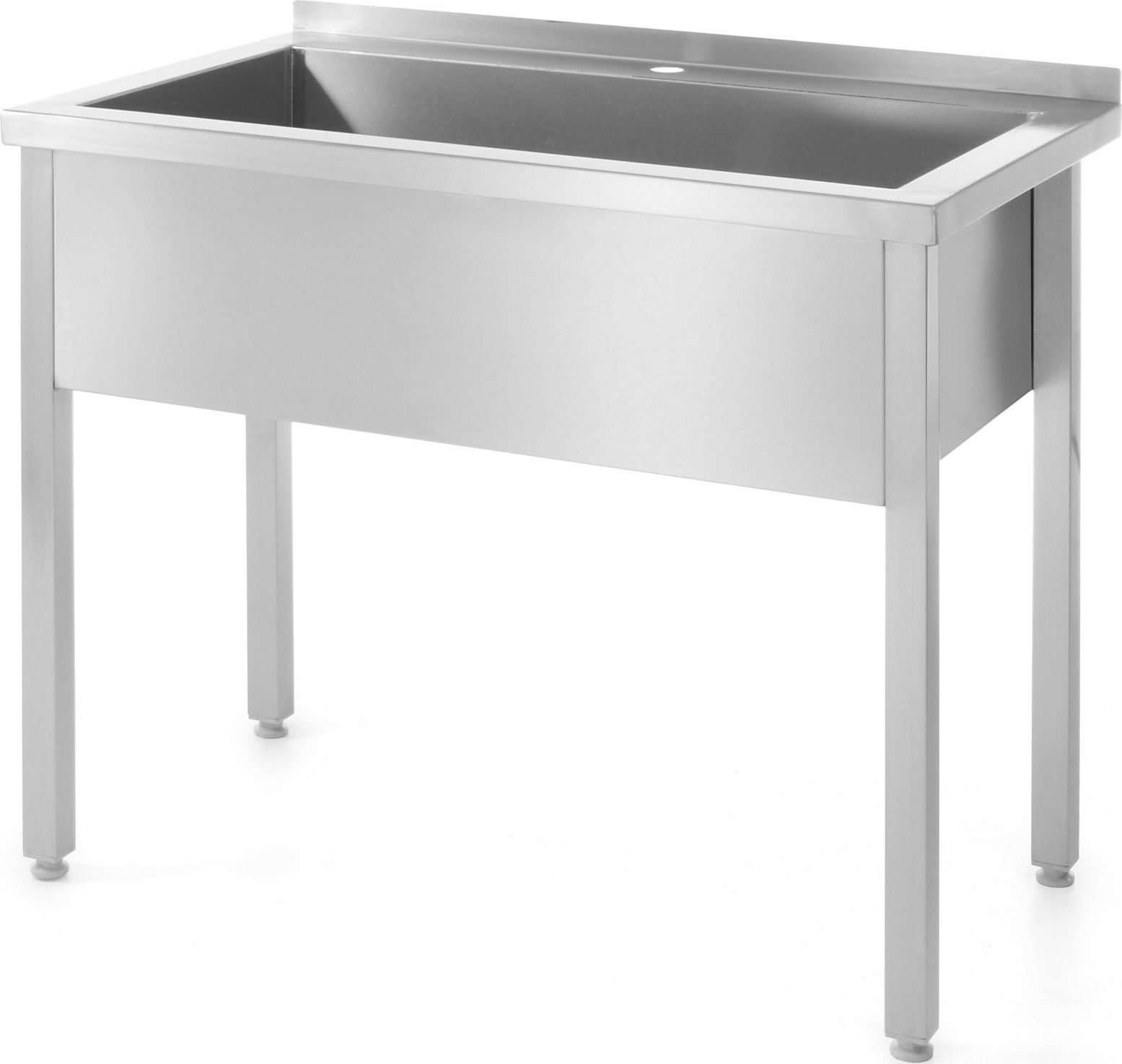 Hendi Stół z basenem jednokomorowym gastronomiczny spawany nierdzewny 60x60x85 cm - Hendi 813294 Stół z basenem jednokomorowym gastronomiczny spawany