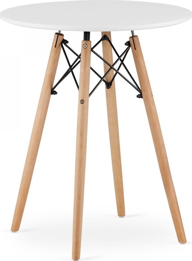 Elior Biały okrągły stół w stylu skandynawskim - Emodi 3X