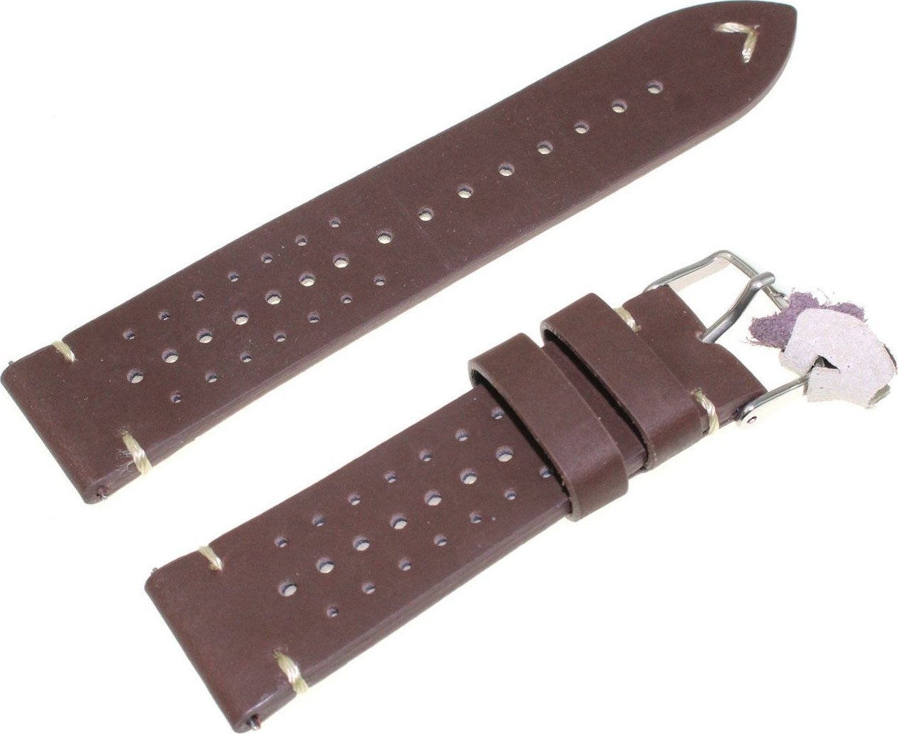 Diloy Skórzany pasek do zegarka 22 mm Diloy 435.22.2 brązowy