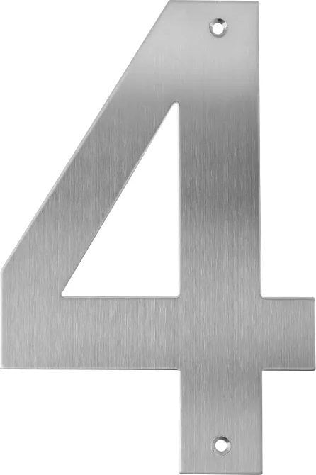 Home It Husnummer 4 rustfrit stål