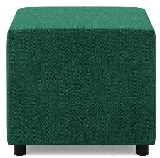 Pufa do siedzenia, BLOM, velvet, 51x51x40 cm, butelkowa zieleń