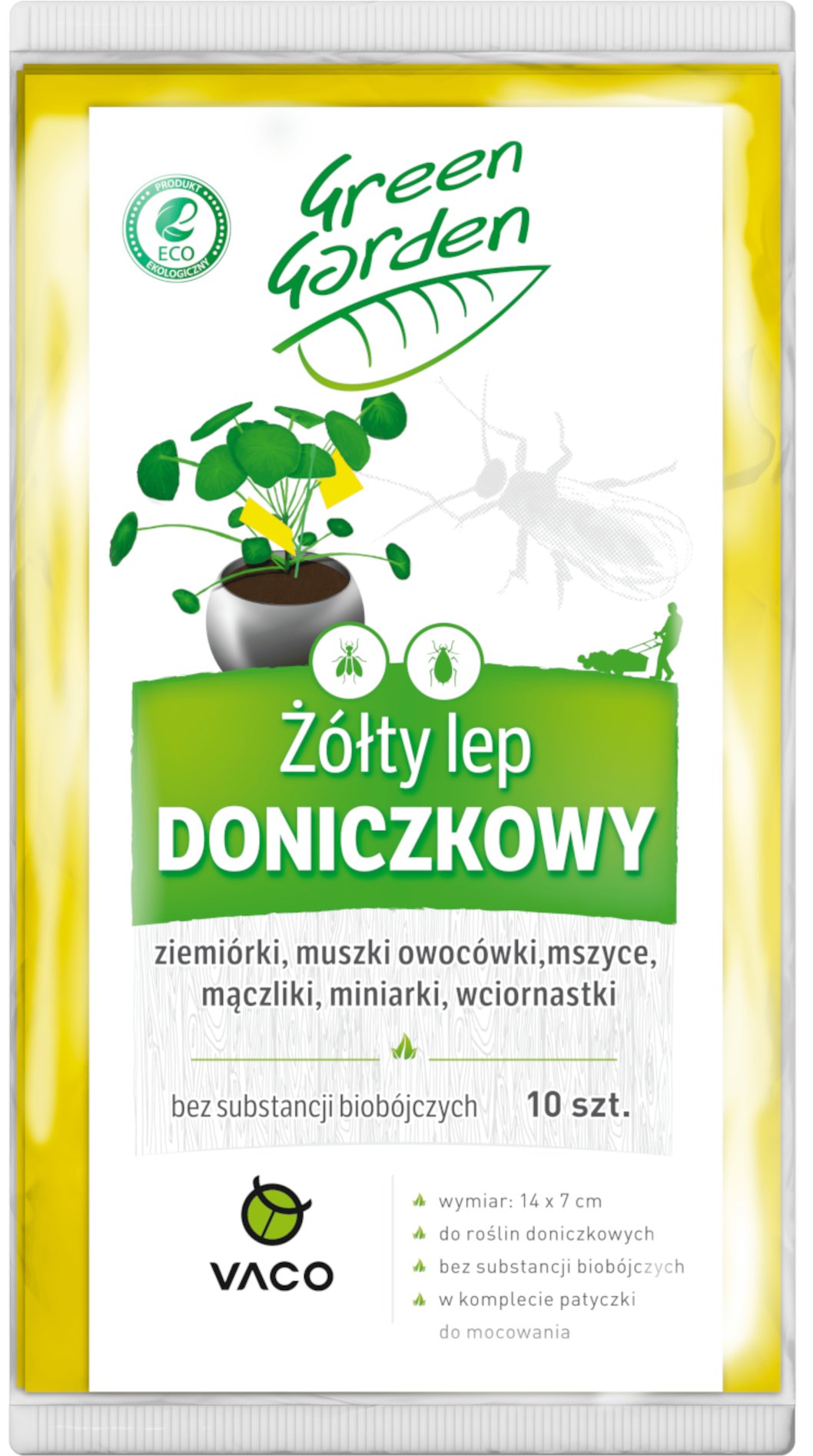 Lep na muchy mrówki Doniczkowy 14x7cm 10szt VACO GREEN GARDEN