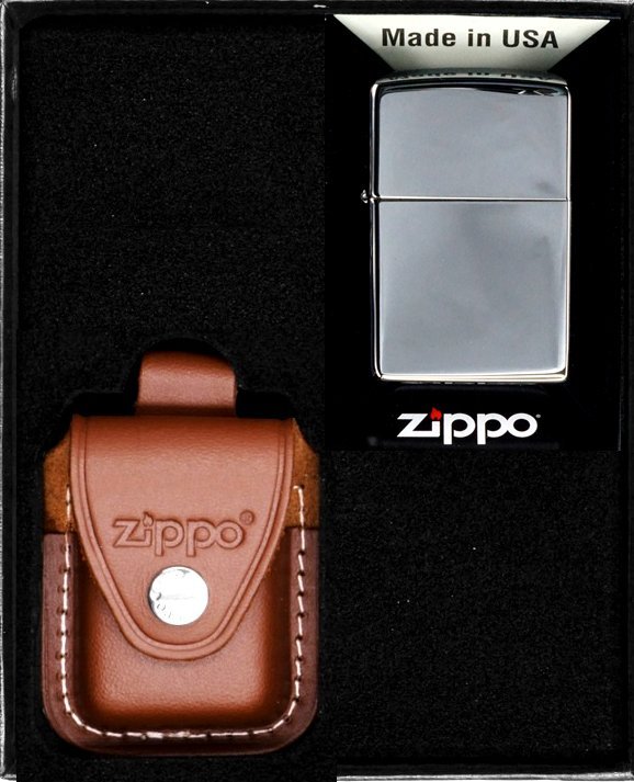 Zestaw ZIPPO Zapalniczka CHROME HIGH POLISHED Prezentowy No2