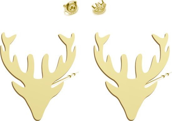 Radziszewska Jewellery Kolczyki z Jeleniem Srebro Pozłacane