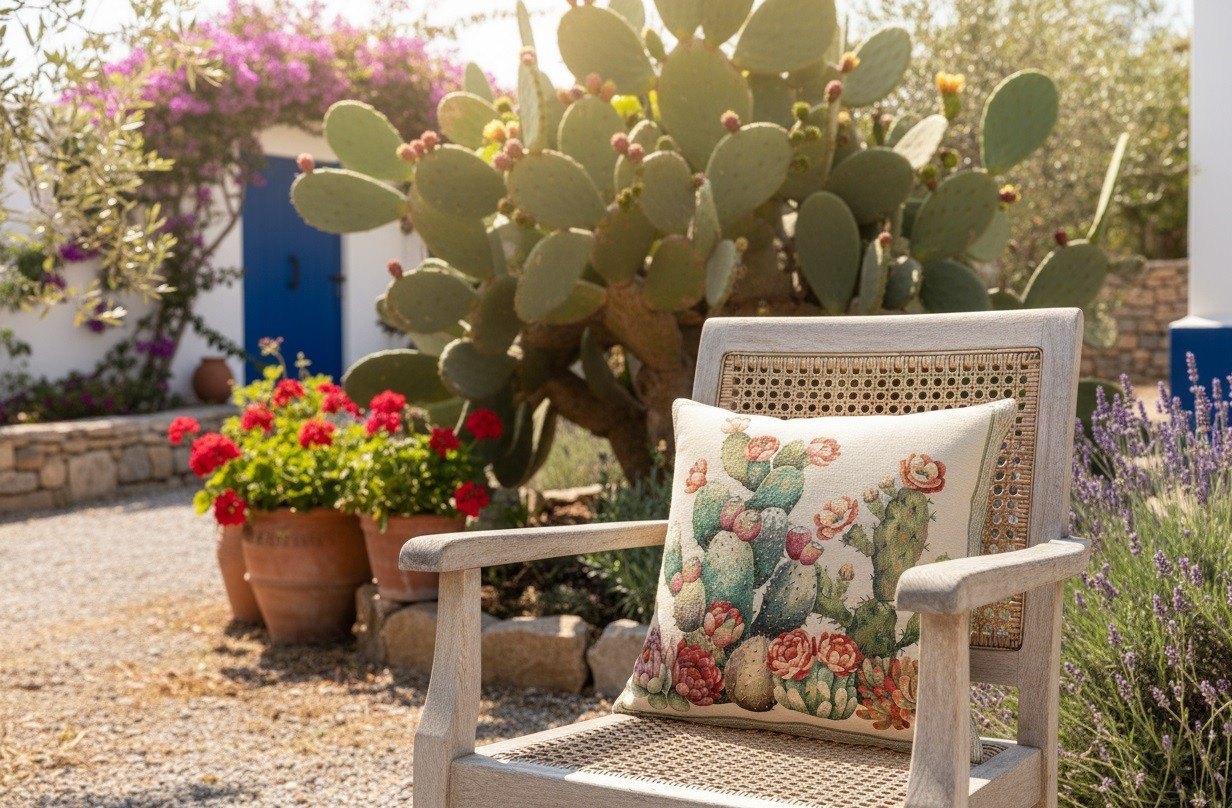 Poszewka dekoracyjna 45x45 cm Opuncja