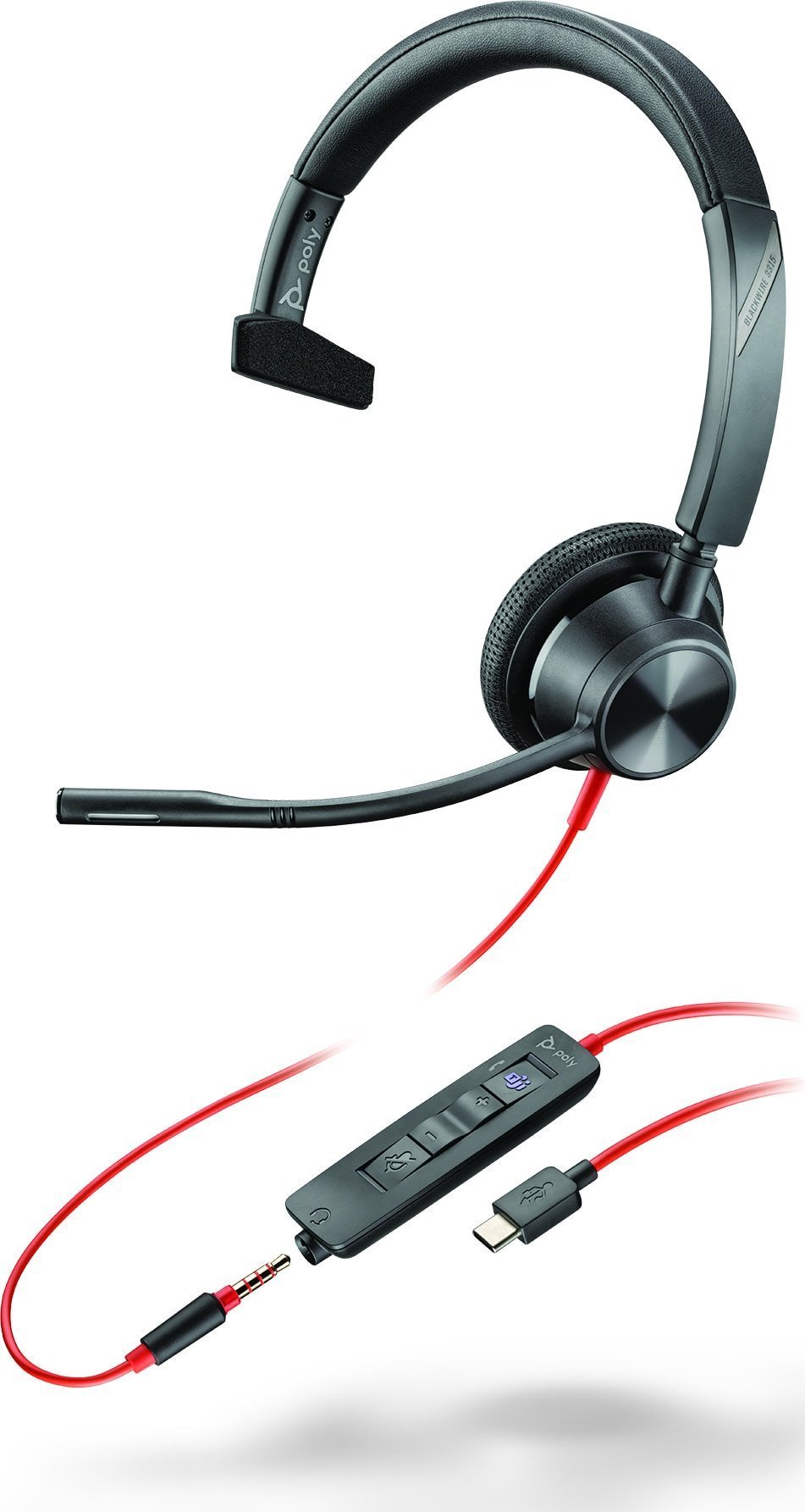 Słuchawki Poly Poly Blackwire 3315-M