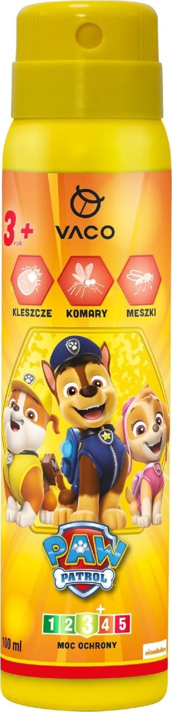 Vaco VACO Paw Patrol Spray na komary,kleszcze i meszki - dla dzieci (3+) 100ml