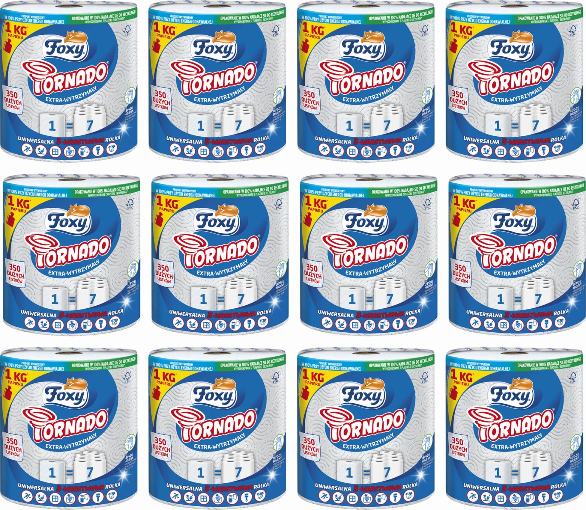 Foxy Ręcznik Papierowy FOXY TORNADO - 12 szt.