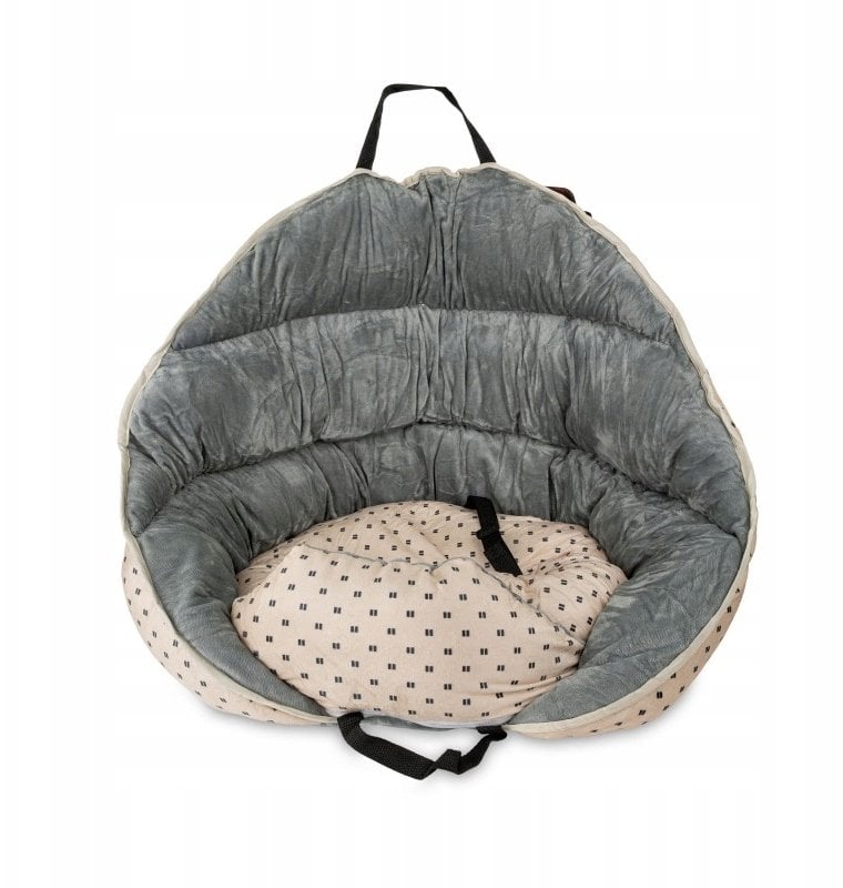 Barry King Przenośny fotelik samochodowy, dla psa, beżowo-szary, 60*50*50cm