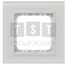 R-1RGC/78/00 SONATA Ramka pojedyncza białe szkło szronione R-1RGC/78/00