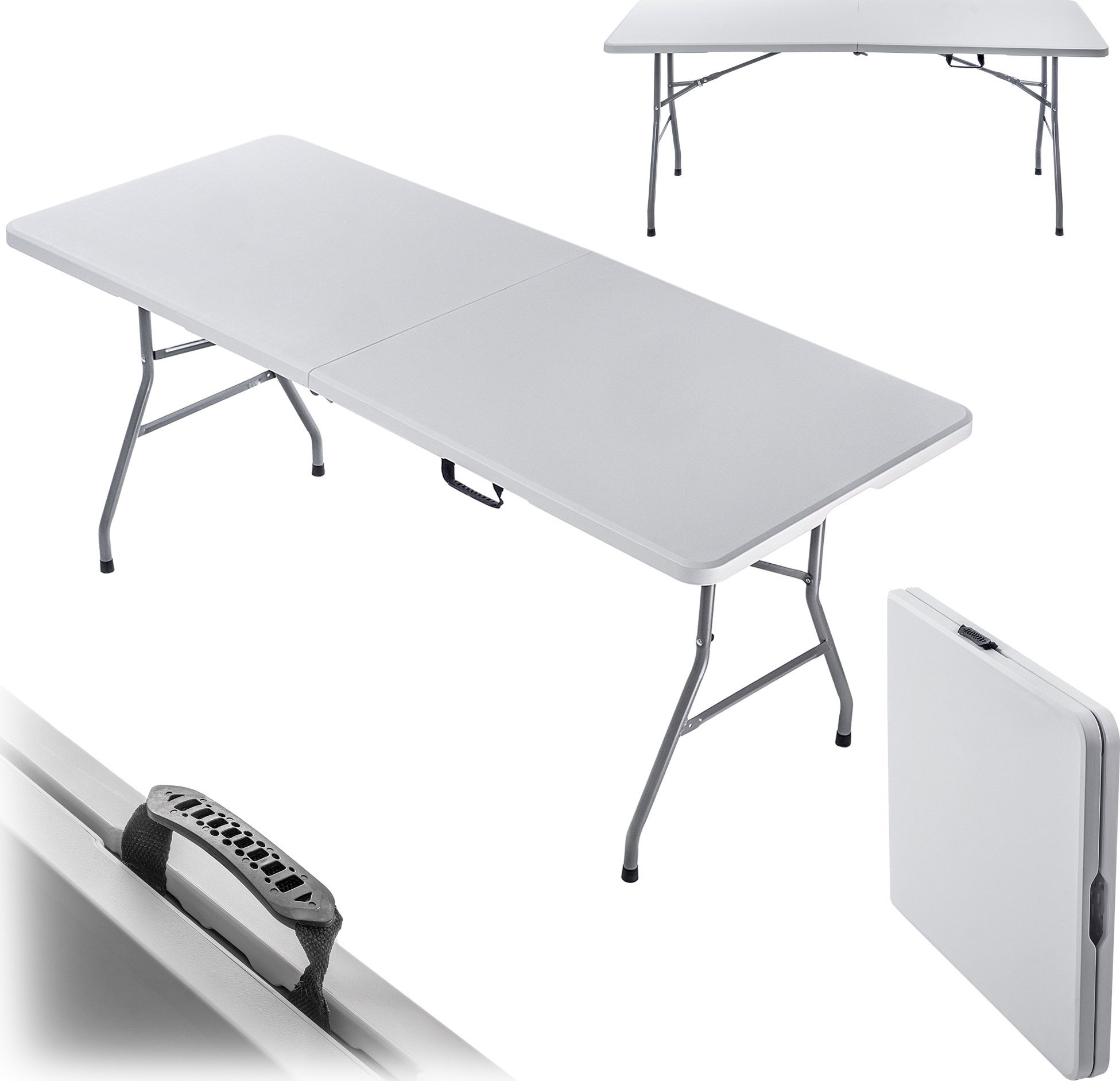 Kadax KADAX Stół Cateringowy Składany Ogrodowy 180cm Rozkładany Turystyczny Walizka