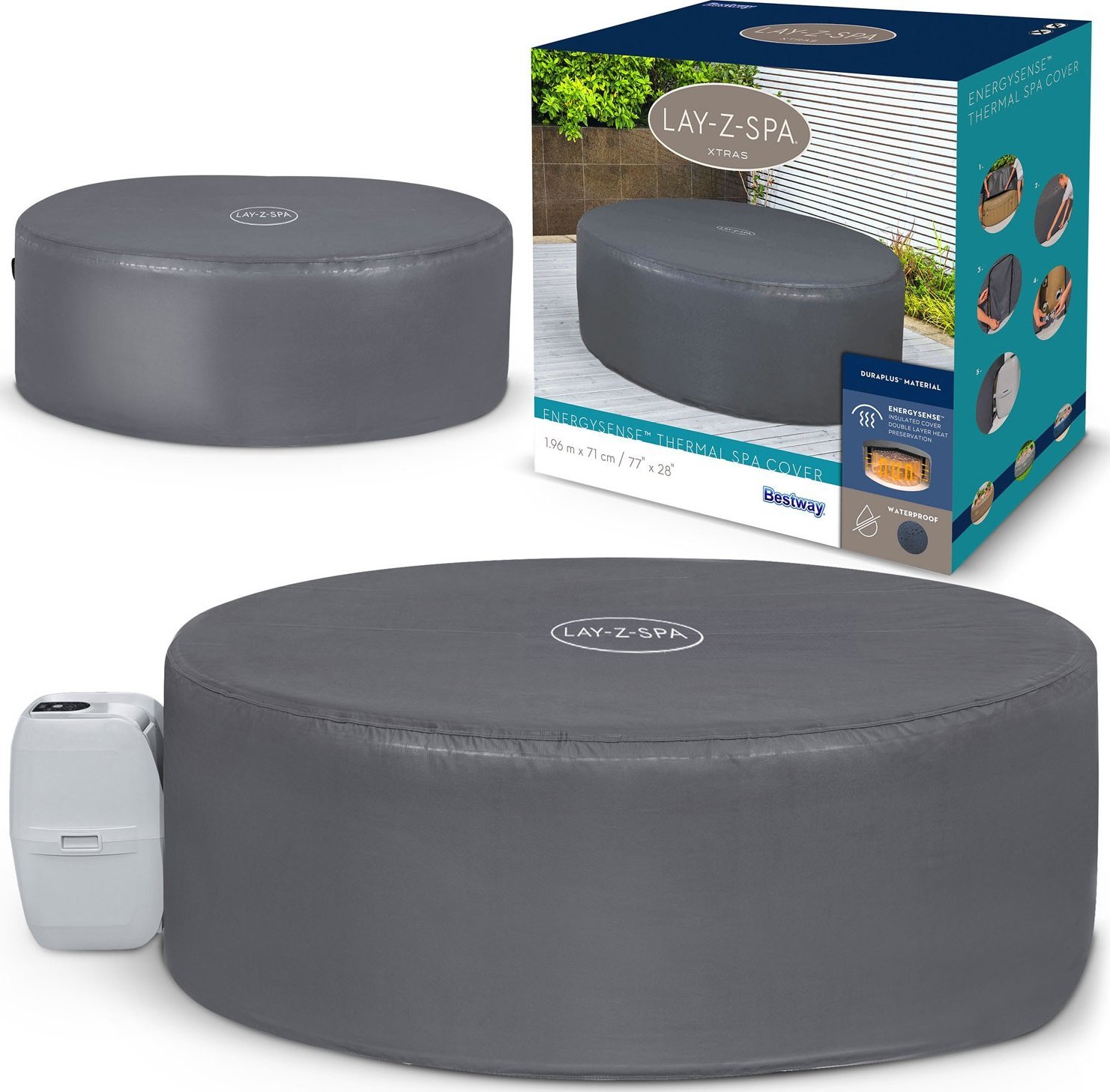 Bestway Pokrywa termiczna do SPA 196 x 71 cm Bestway 60318