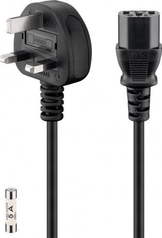 Kabel zasilający Goobay Kabel UK do urządzeń chłodniczych, 1,5 m, czarny - Długość kabla 1.5 m