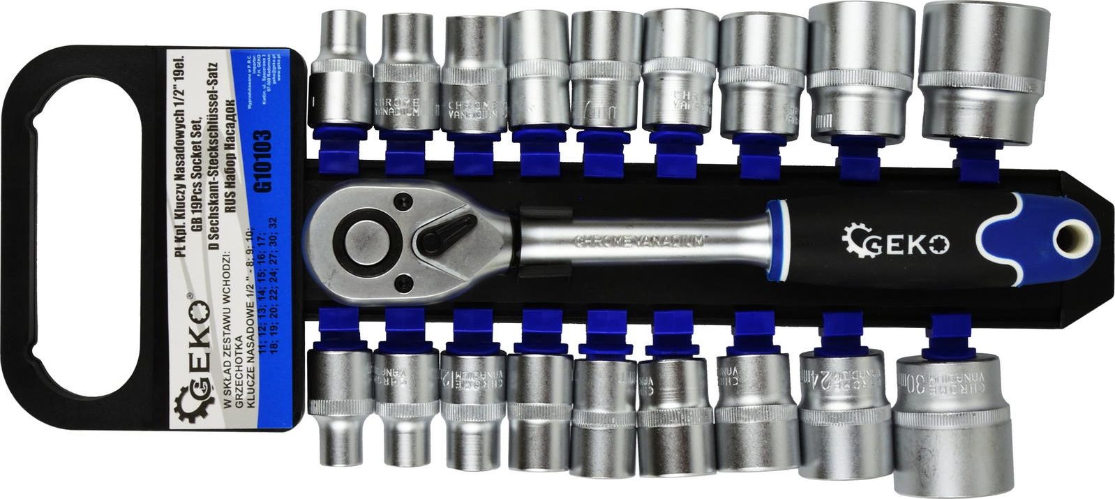 Zestaw narzędzi Geko G10103 19 el. (G10103)