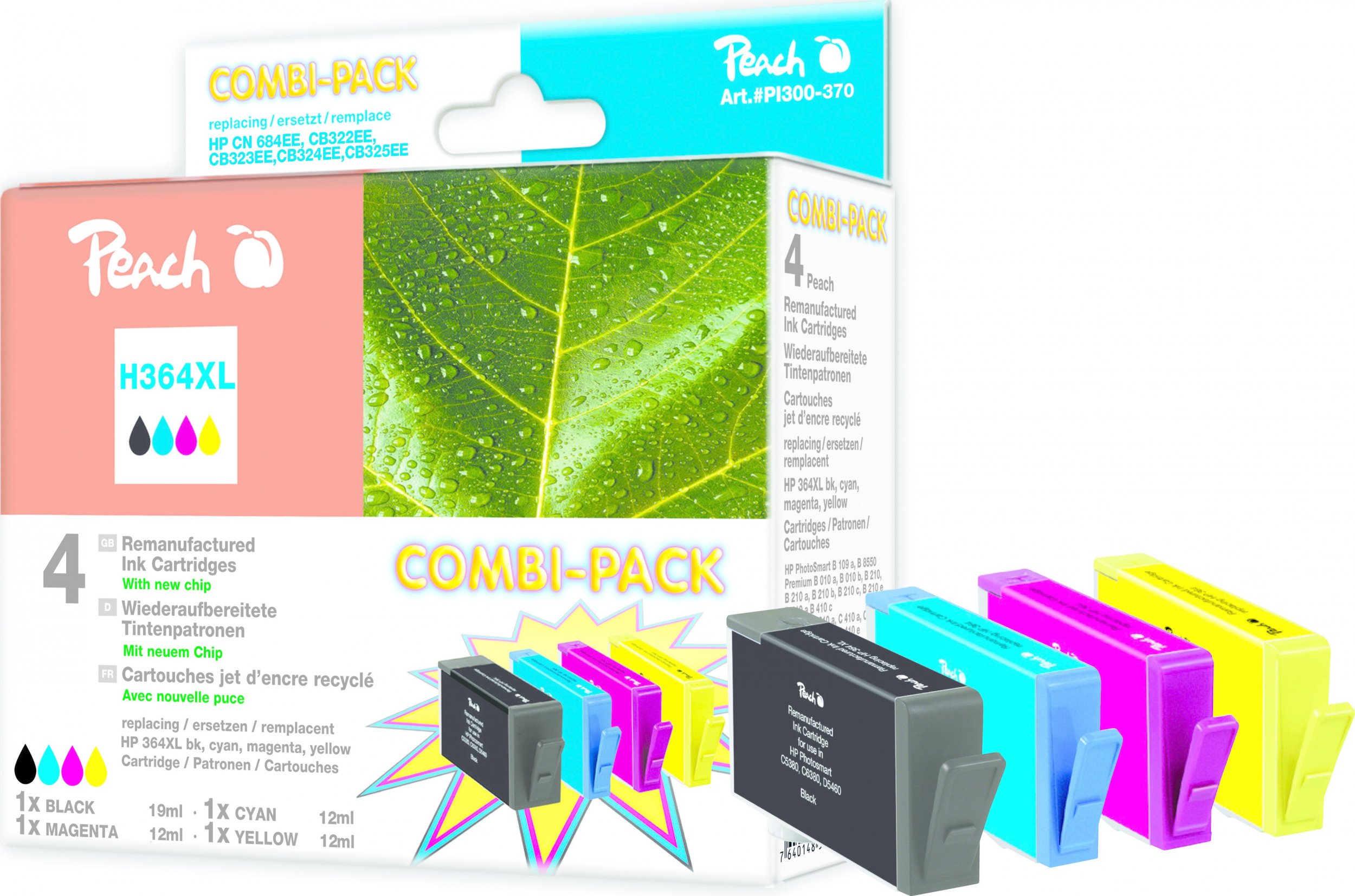 Tusz Peach Patrone Peach HP NR.364XL MultiPackPlus Retail Comp. - PI300-370