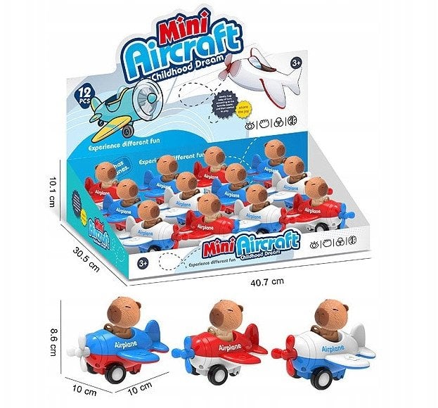 Kapibara w samolocie 10cm 3kol BSAM4185 74185