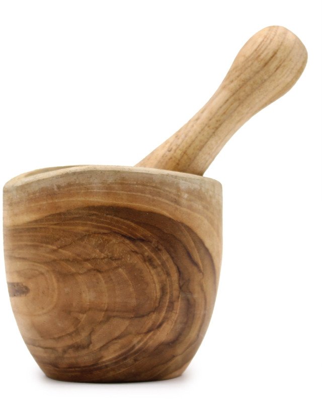 Moździerz z drewna tekowego - Mały