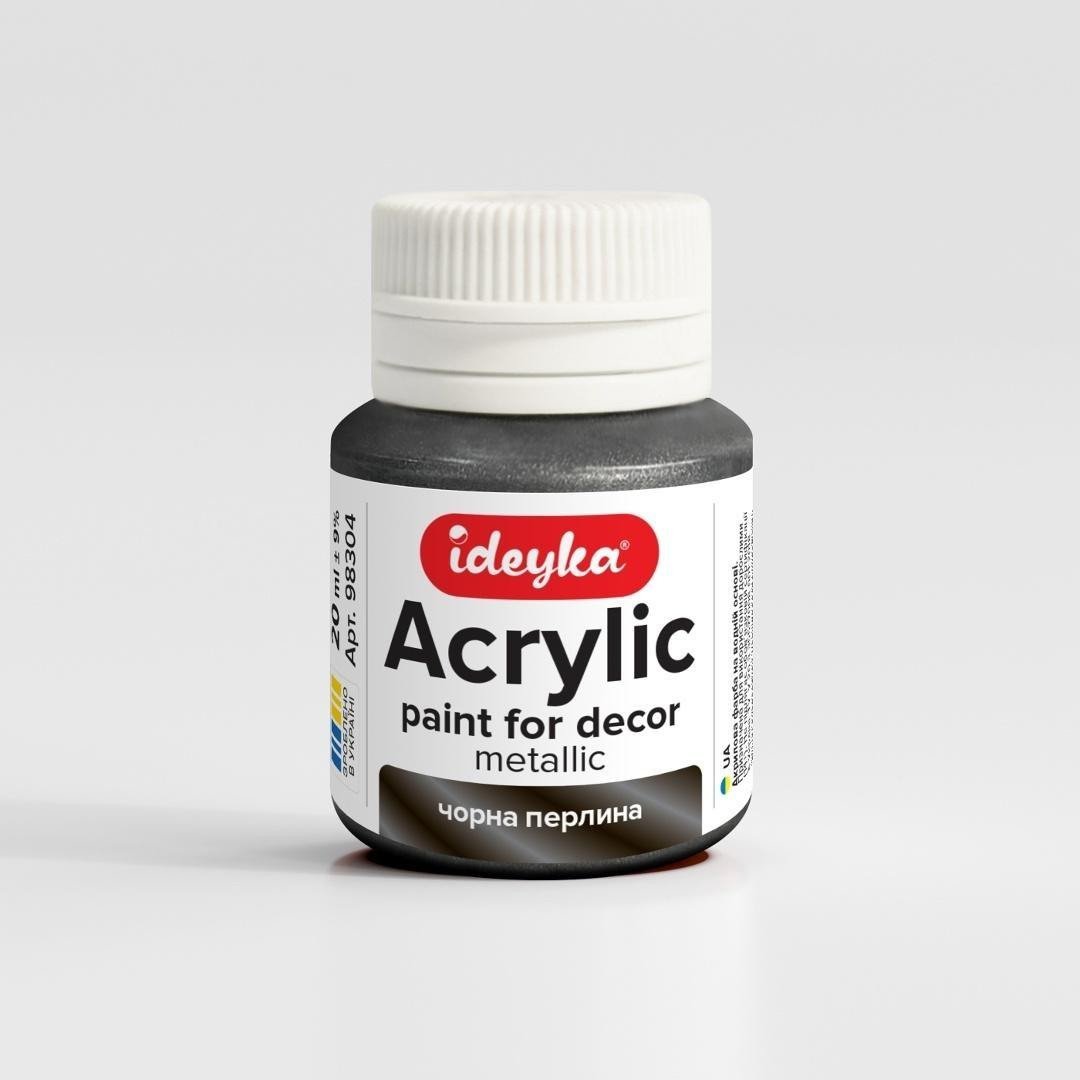 Farba akrylowa metaliczna Czarna perła 20ml