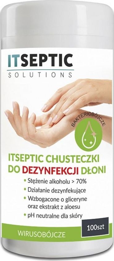 E5 Wilgotne chusteczki do dezynfekcji dłoni 100 sztuk