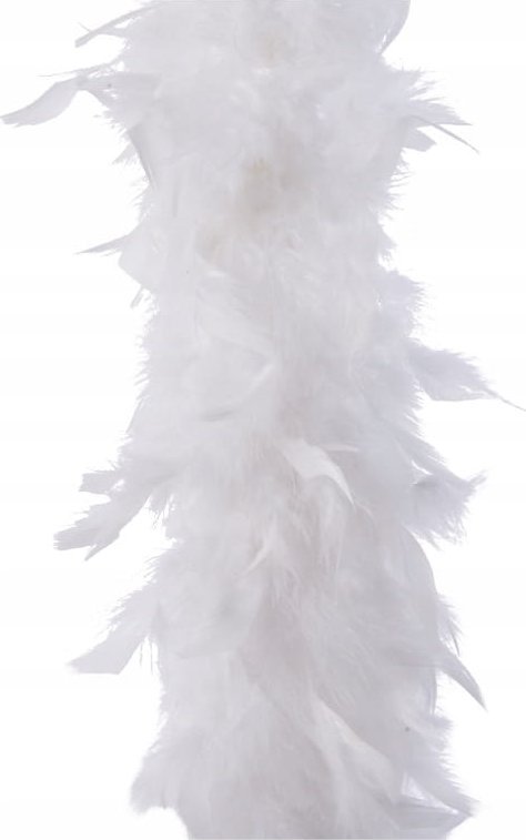 Kaemingk Girlanda na choinkę z białych piór 11x184cm Świąteczna dekoracyjna