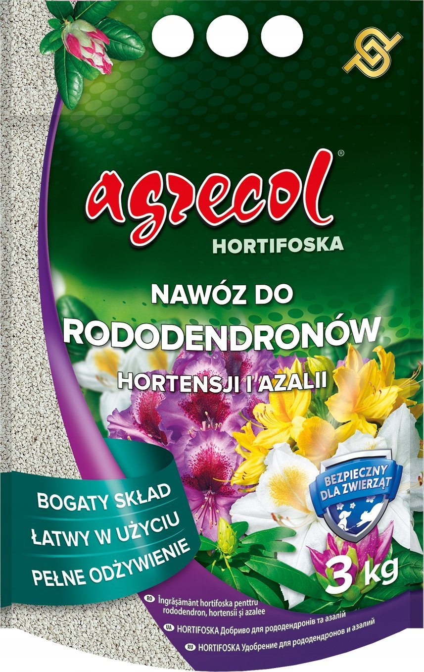 Agrecol Nawóz do różaneczników, azalii, hortensji, rododendronów 3kg