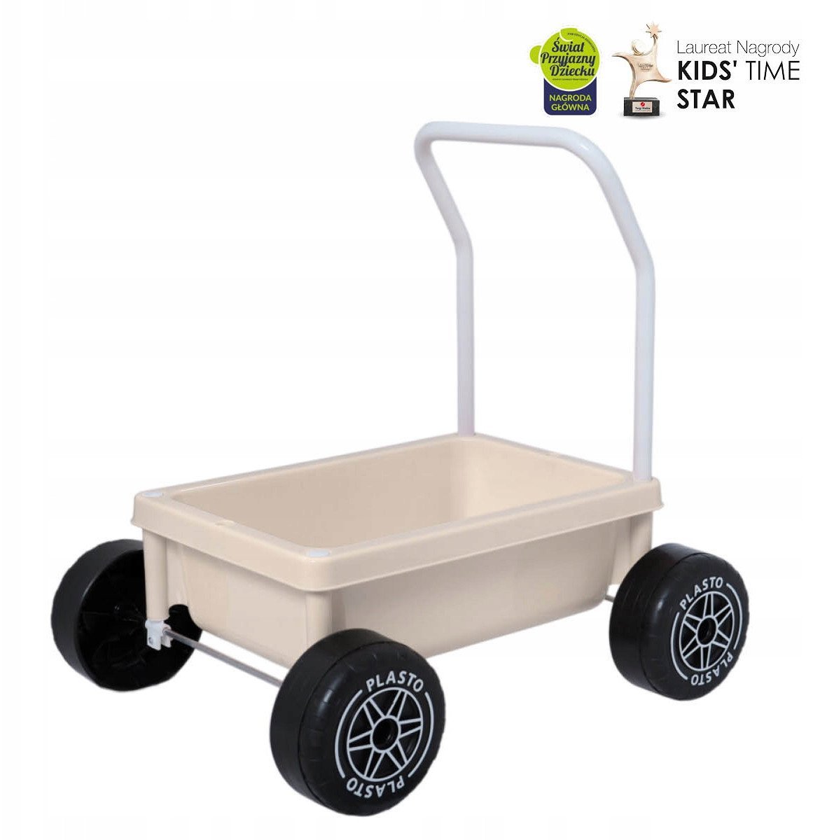 PLASTO Chodzik Wózek z cichymi kołami Od 10 mc Kolor soft neutrals PLA1068 PLA1068