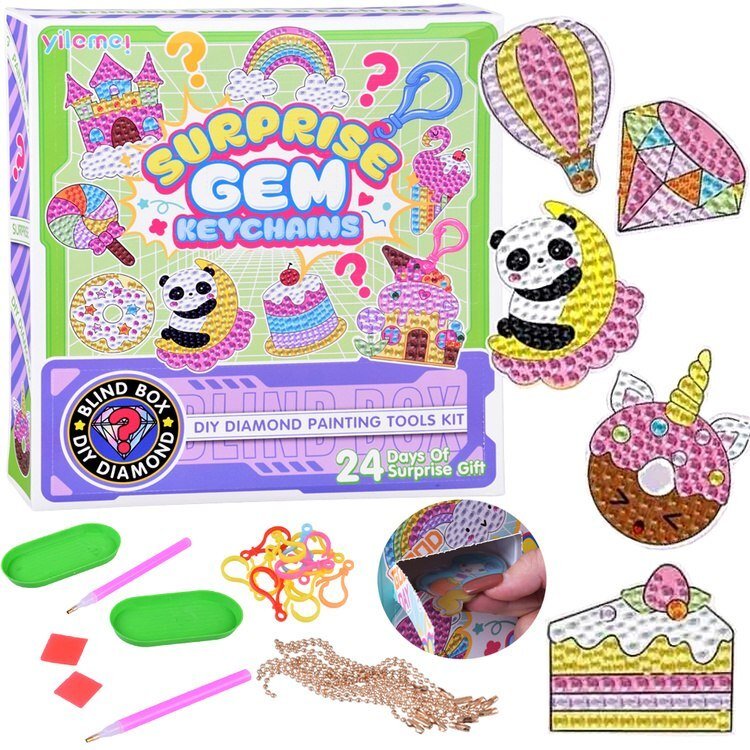 Kreatywny kalendarz adwentowy wyklejanka haft diamentowy breloczki ZA6020 EDUKAMP