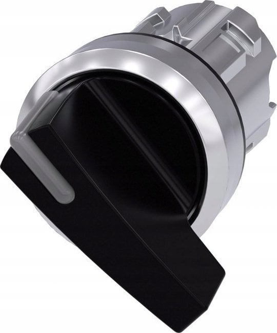 Siemens Przełącznik z możliwością podśw. 22mm okrągły metal czarny długie pióro 2-poz. O-I z samopowrotem 3SU1052-2CC10-0AA0