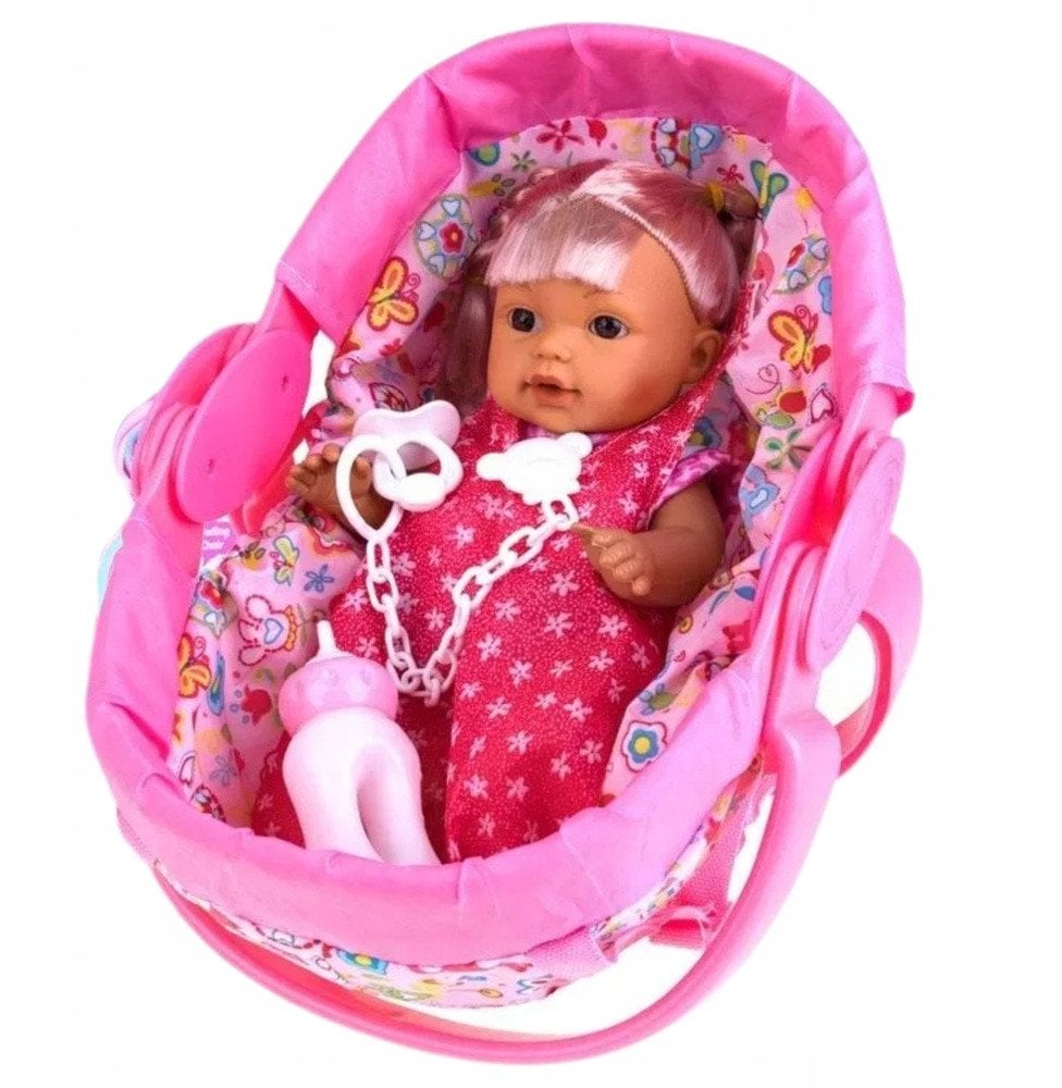 Lalka Bobas W Nosidełku Butelka Smoczek Mówi Gaworzy Siusia