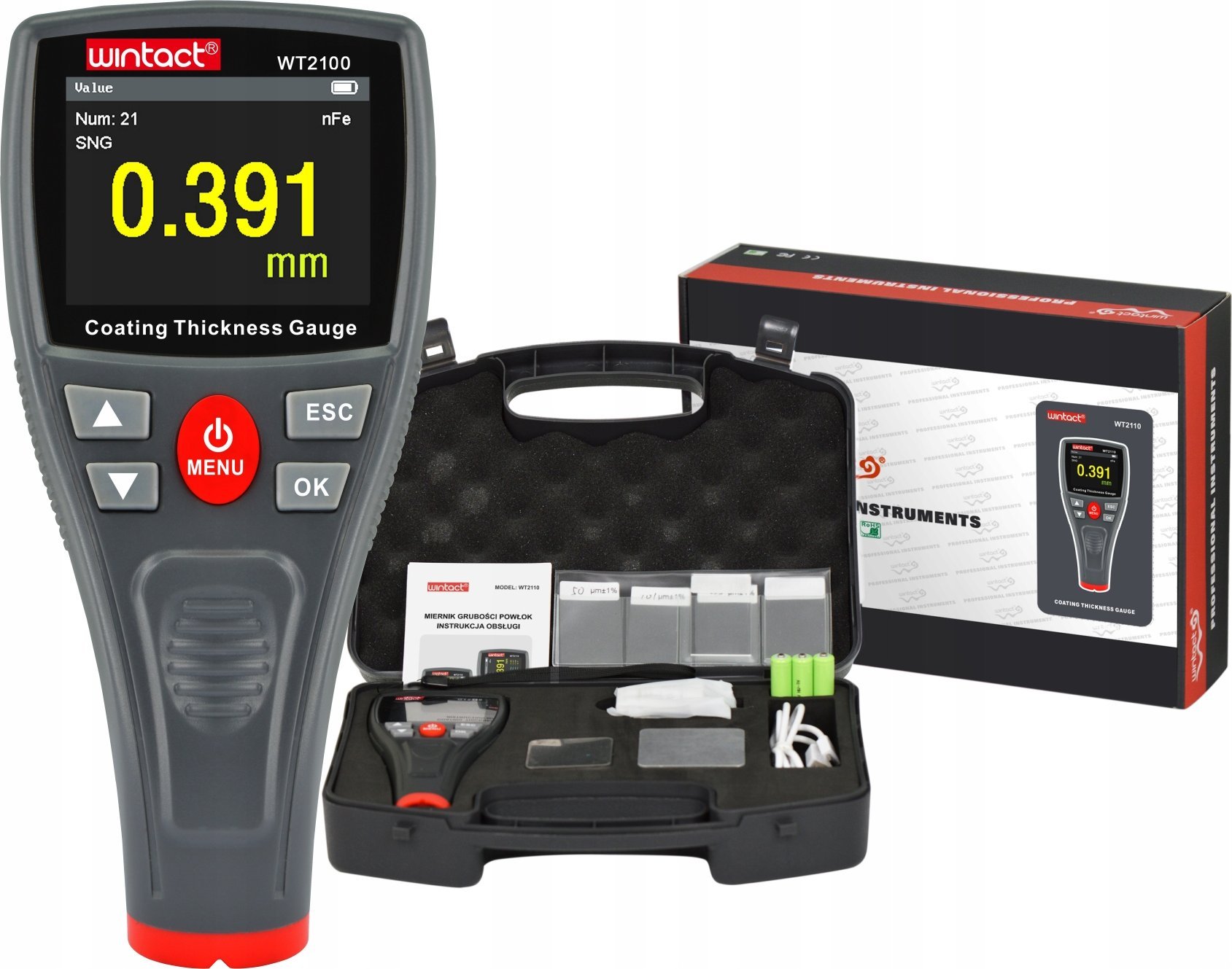MIERNIK GRUBOŚCI LAKIERU TESTER POWŁOKI 1 mikron