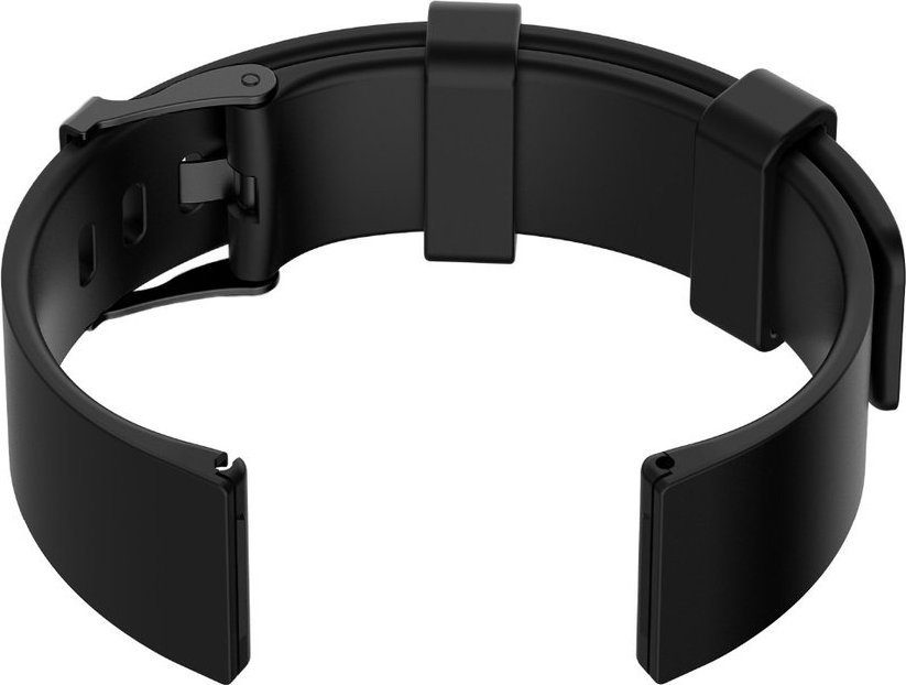 Pasek gumowy do zegarka U15 - czarny/czarny - 22mm