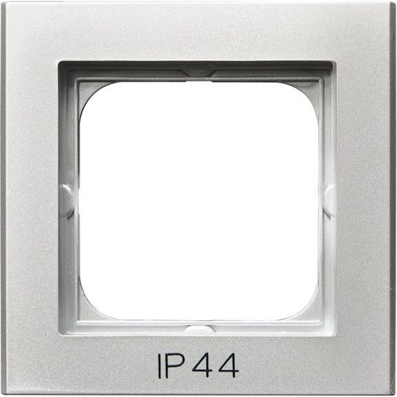Ospel Ramka pojedyncza Sonata do łączników IP-44 srebrny mat (RH-1R/38)