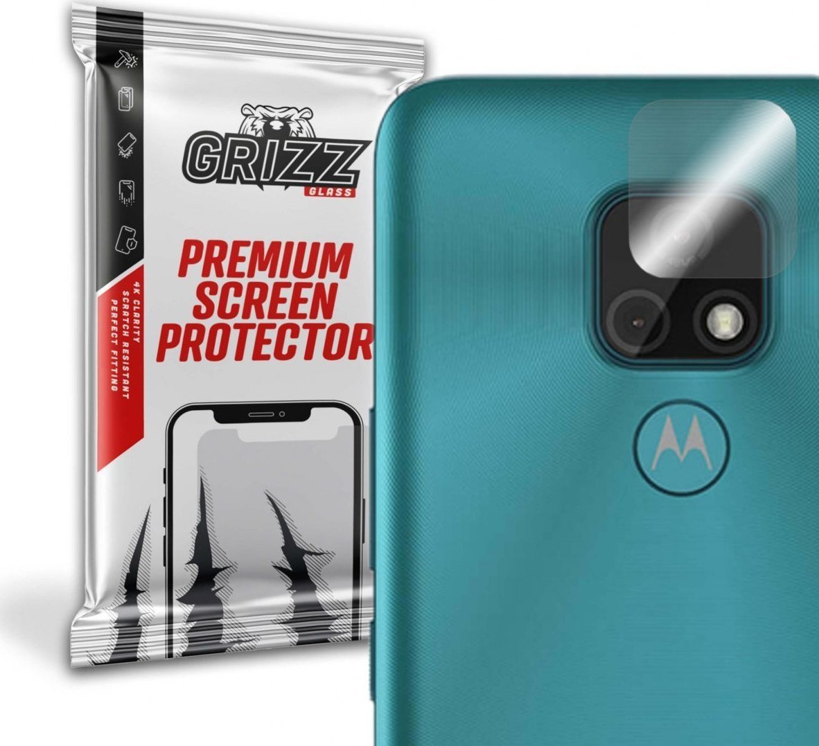 GrizzGlass Szkło hybrydowe na aparat Grizz Motorola Moto E7