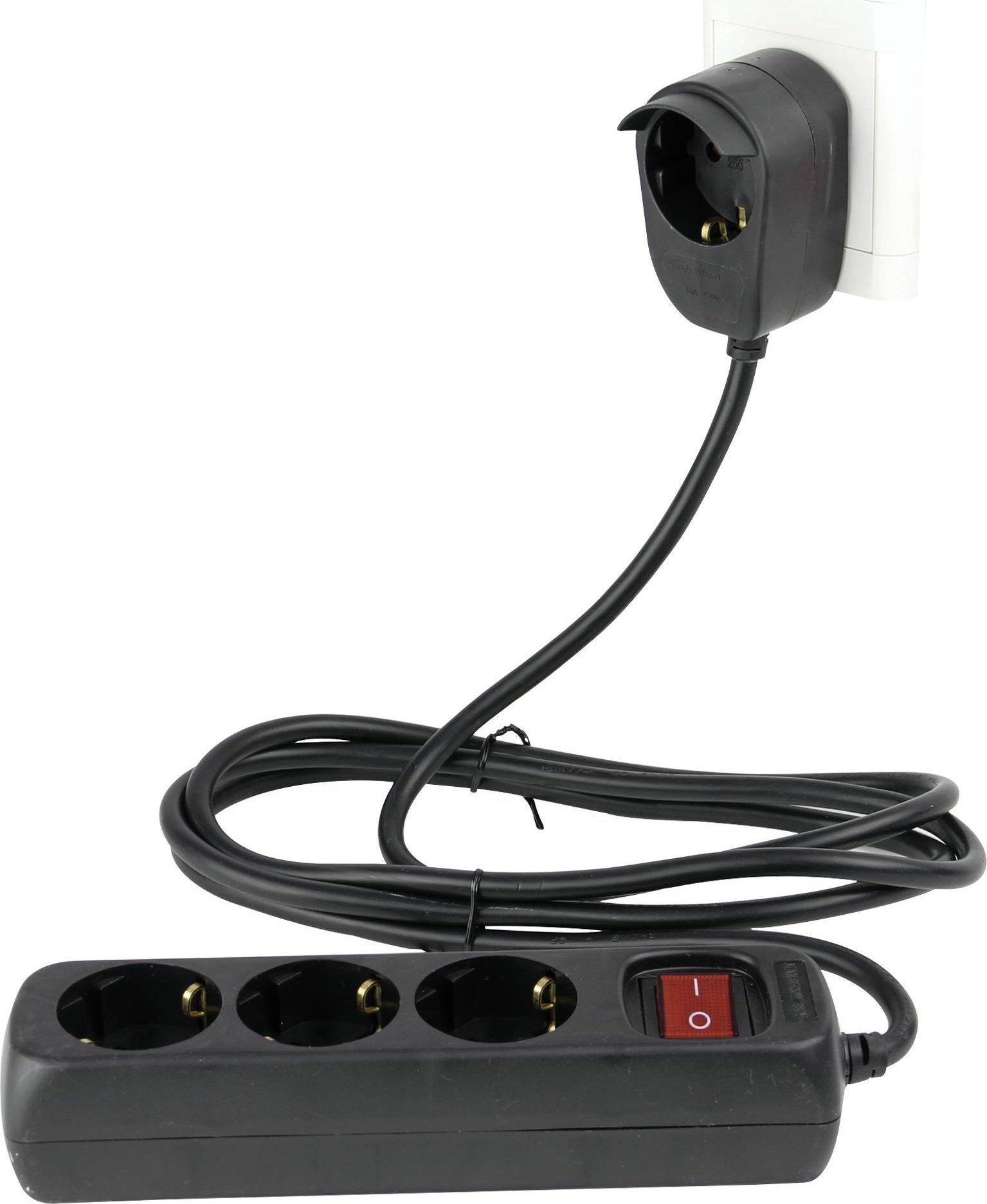 Kabel zasilający REV REV Multiple Socket Outlet 3+1-fold 5m + switch black