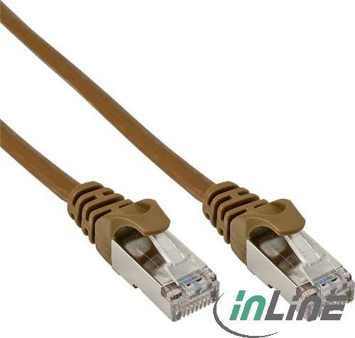 InLine Patchcord, Cat.5e, SF/UTP, 2m, brązowy (72502K)