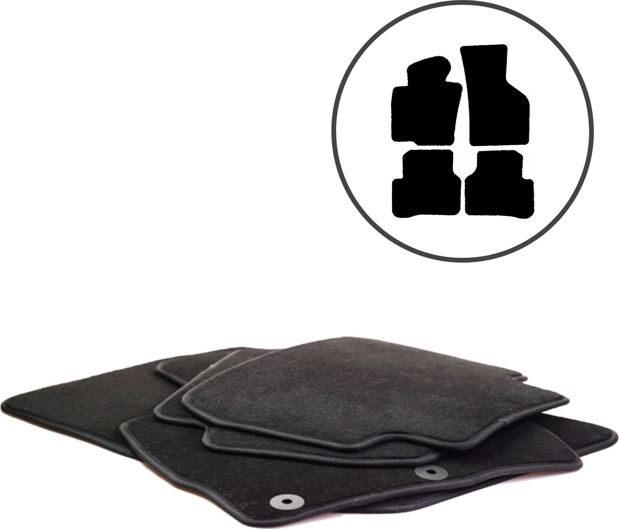 Dikel Dywaniki samochodowe welurowe 4szt. VW Passat CC