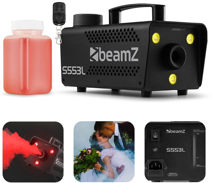 Wytwornica dymu z efektem LED RGB S553L Beamz one size