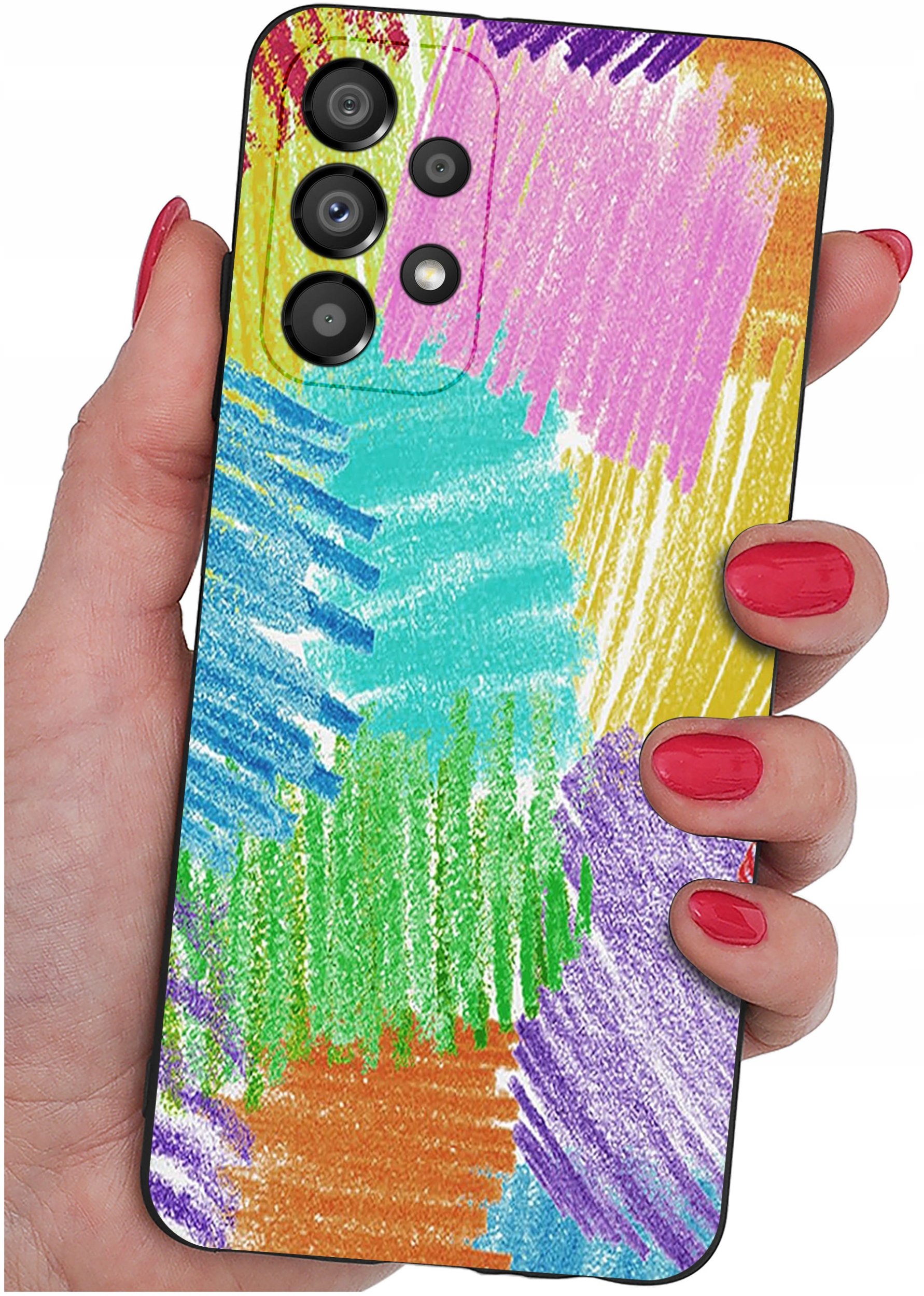 Etui do Samsung A32 4G | WZORY | SILIKONOWE MATT SZKŁO 9H