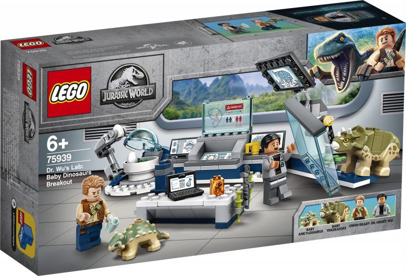 LEGO Jurassic World Laboratorium doktora Wu: ucieczka młodych dinozaurów (75939)