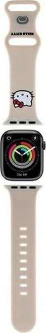 Hello Kitty Hello Kitty HKAWMSCHBLE Apple Watch Strap 38/40/41mm beige/beige strap Silicone Kitty Head