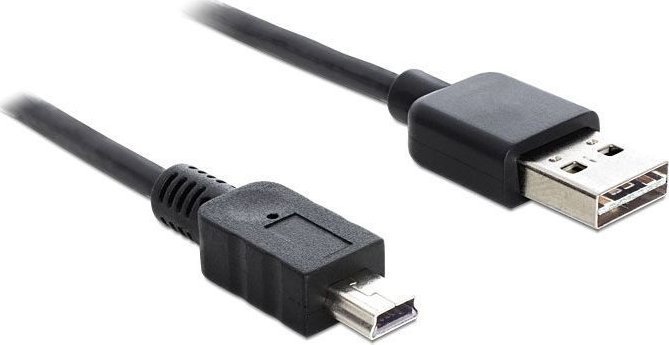 Kabel USB Delock USB-A - miniUSB 5 m Czarny (83365)