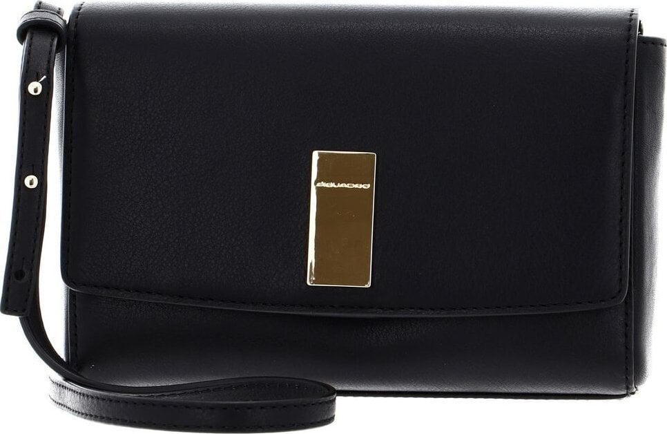 Piquadro Piquadro, Dafne, Leather, Handbag, Sistem RFID, Black, 19 cm