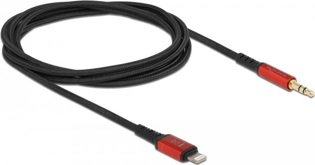 Kabel USB Delock Lightning - mini Jack 3.5 mm 1.5 m Czarny (86587)