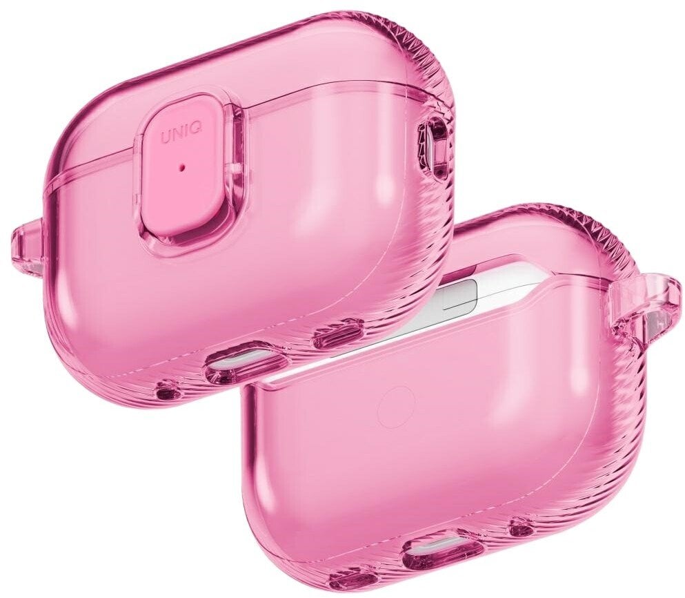 Uniq Etui Glase Pro do Apple AirPods Pro 3 Lock Case różowy