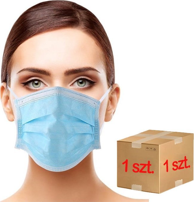 Pako Maseczka higieniczna trójwarstwowa Niebieska