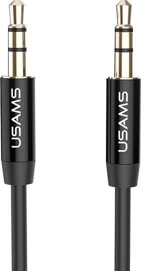 Kabel Usams Jack 3.5mm - Jack 3.5mm 1m czarny (YP101)