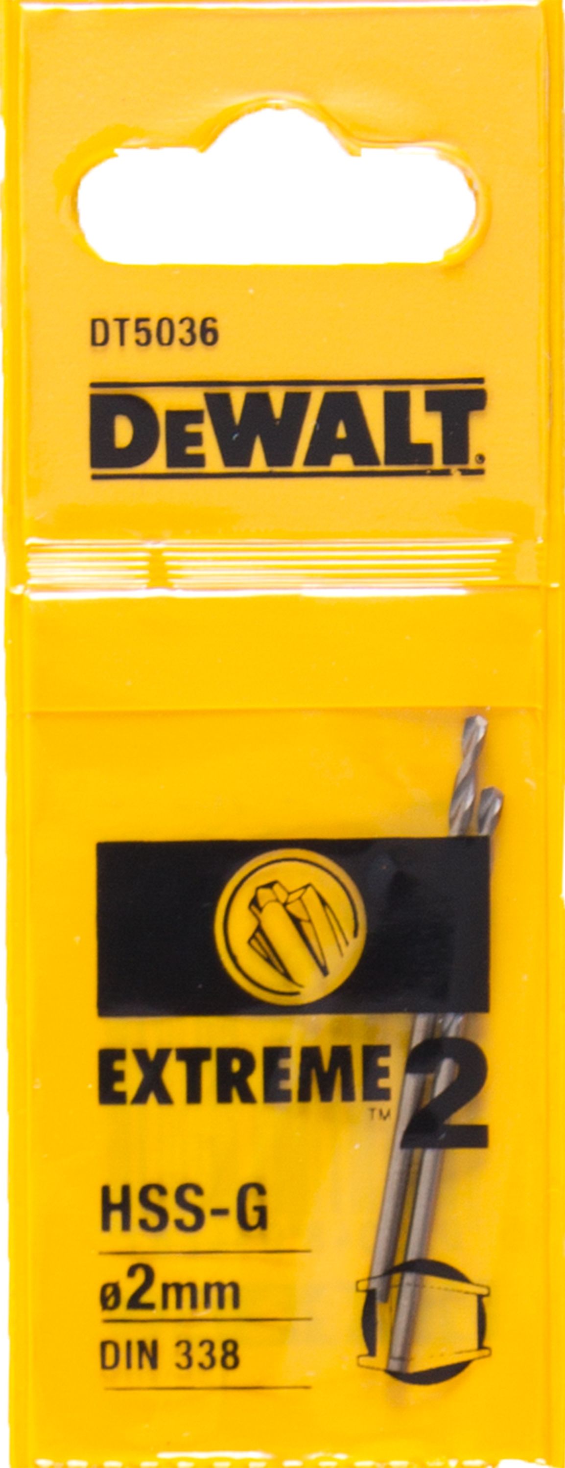 Wiertło Dewalt do metalu HSS walcowe 2mm 2szt. (DT5036-QZ)