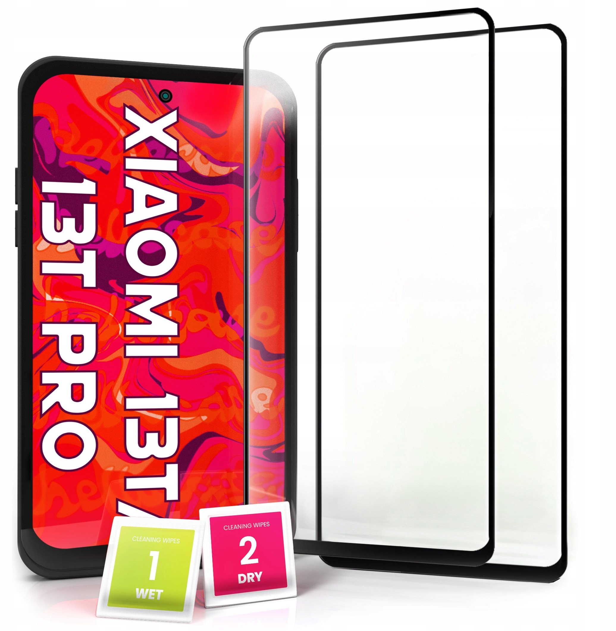 2-PAK Szkło Hartowane do Xiaomi 13T / 13T Pro Ochronne Pełne Na cały ekran